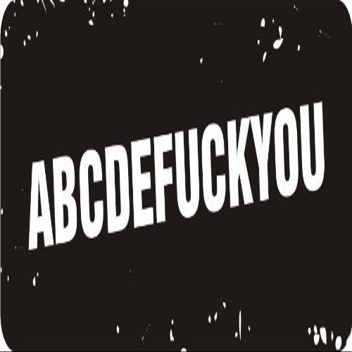1080 Graphics 3 - AbcdefuKyou 1 1/4" x 3" Hard Hat Biker Helmet Stickers Bs021