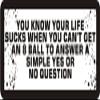 1080 Graphics 3 - You Know Your Life Sucks When You Can't Get an 8 Ball to Answer A Simple Question 1 1/4" x 3" Hard Hat Biker. view 1