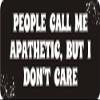 1080 Graphics 3 - People Call Me Apathetic, But I Don't Care 1 1/4" x 3" Hard Hat Biker Helmet Stickers Bs452