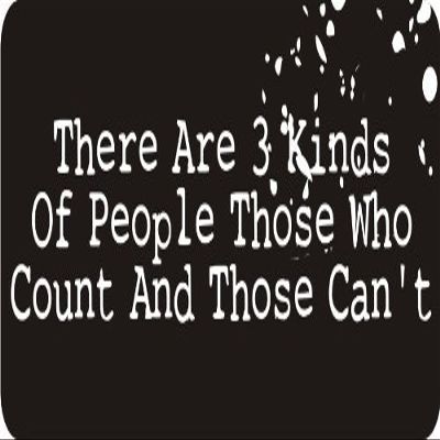 1080 Graphics 3 - There are 3 Kinds of People Those Who Count an.?Hose Can't 1 1/4" x 3" Hard Hat Biker Helmet Stickers Bs544.