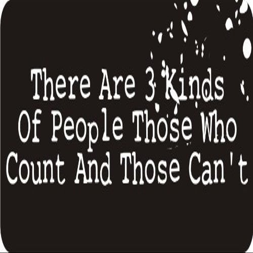 1080 Graphics 3 - There are 3 Kinds of People Those Who Count an.?Hose Can't 1 1/4" x 3" Hard Hat Biker Helmet Stickers Bs544.