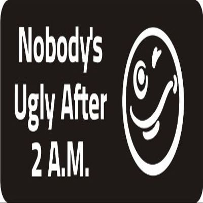 1080 Graphics 3 - Nobody's Ugly After 2 A.M. 1 1/4" x 3" Hard Hat Biker Helmet Stickers Bs435