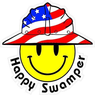 1080 Graphics 3 - Happy Swamper Smiley USA Hardhat Oilfield Helmet Toolbox Sticker H904