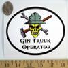 1080 Graphics Gin Truck Operator 3 1/2" x 5 1/2" Oval Euro Bumper Sticker B181 view 1