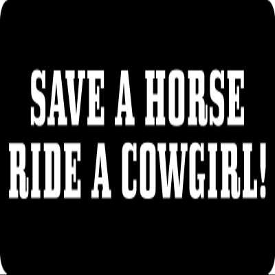 1080 Graphics 3 - Save A Horse Ride A Cowgirl Hard Hat/Biker Helmet Sticker BS 1206