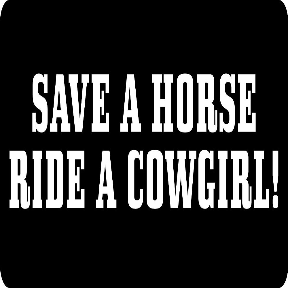 1080 Graphics 3 - Save A Horse Ride A Cowgirl Hard Hat/Biker Helmet Sticker BS 1206