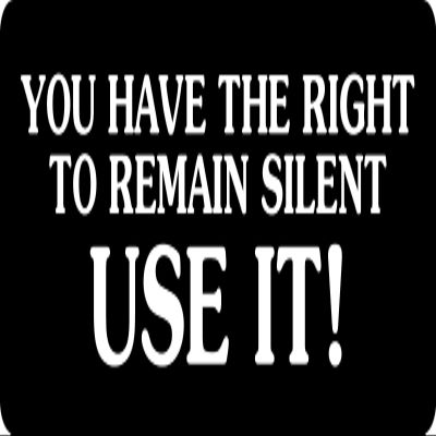 1080 Graphics 3 - The Right to Remain Silent, Use It! Hard Hat/Biker Helmet Sticker BS 998