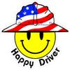 1080 Graphics 3 - Happy Driver Smiley USA Hardhat Oilfield Helmet Toolbox Sticker H836 view 1