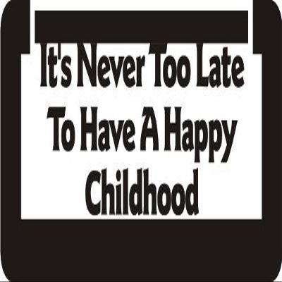 1080 Graphics 3 - It's Never Too Late to Have A Happy Childhood 1 1/4" x 3" Hard Hat Biker Helmet Stickers Bs361