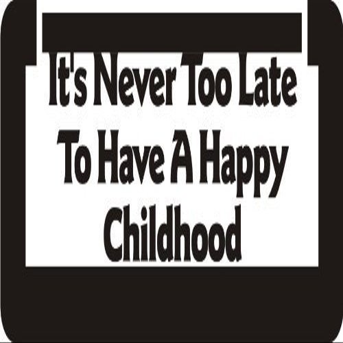 1080 Graphics 3 - It's Never Too Late to Have A Happy Childhood 1 1/4" x 3" Hard Hat Biker Helmet Stickers Bs361