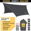 Wise Owl Outfitters Hammock Rain Fly  Waterproof Camping Tarp Cover with Tent Stakes & Carry Bag, Ultralight Shelter for Backpacking & Outdoor Shade view 2