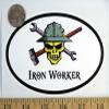 1080 Graphics Iron Worker 3 1/2" x 5 1/2" Oval Euro Bumper Sticker B148 view 1