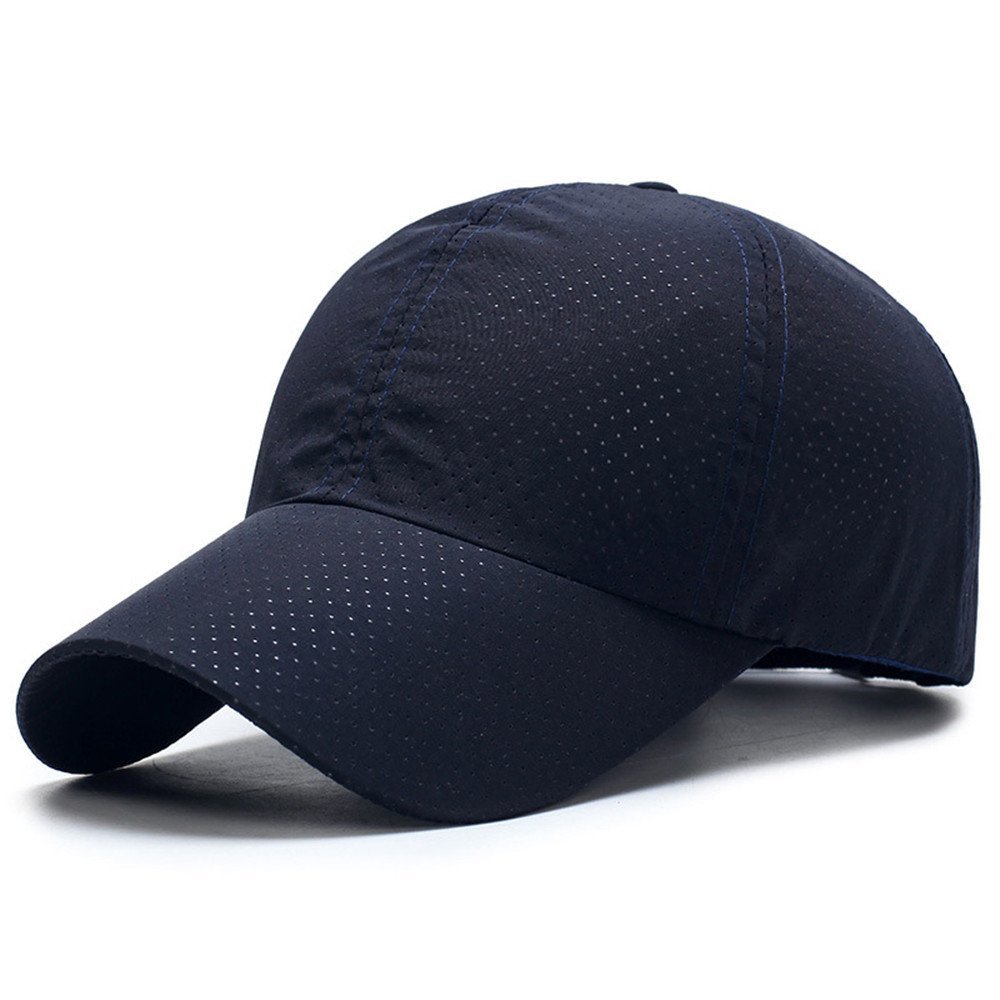 FUNY Summer Baseball Cap Quick Dry Cooling Sun Hats Sports Caps Mesh Hat for Golf Cycling Running Fishing Outdoor Research (Navy Blue)