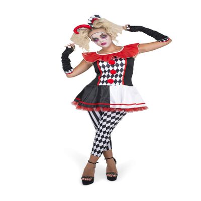 Carnival Harlequin Jester Women's Costume Small 6-8