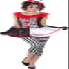 Carnival Harlequin Jester Women's Costume Small 6-8 view 4