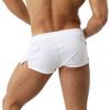 TADUANO Men's Underwear Boxer Trunks Sexy Low Rise Cut Fashion Sports Style (XL, White) view 2