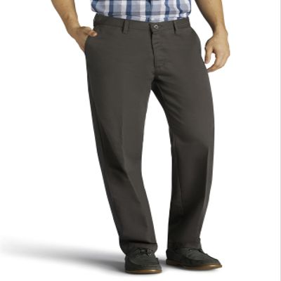 Total Freedom Stretch Relaxed Fit Flat Front Pant, 34W x 29L, Charcoal