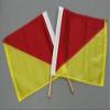 18" x 18" Official Semaphore Signal Flag Set, Sets Include 2 Authentic Nylon Signal Flags Mounted on 24" Wood Poles, Made in USA