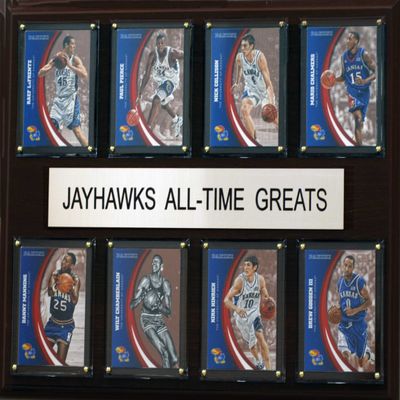 NCAA Kansas Jayhawks Men's All-Time Greats Plaque, Brown