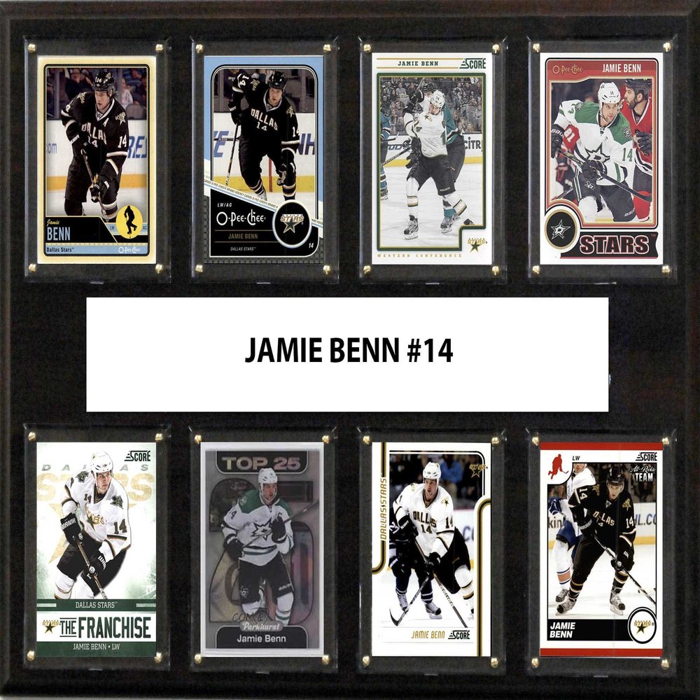 NHL Minnesota Wild Men's Jamie Benn 8-Card Plaque, Brown