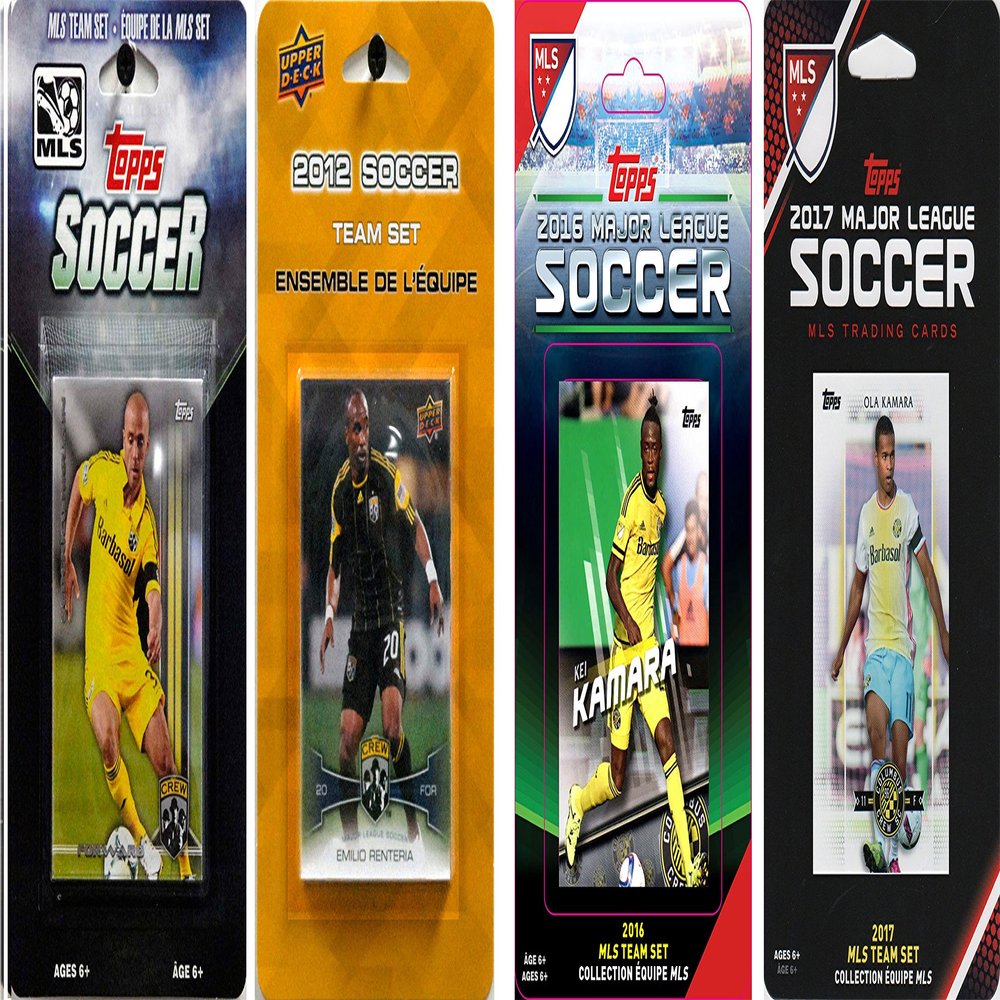 C&I Collectables MLS Columbus Crew Men's 4 Different Licensed Trading Card Team Sets, White