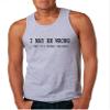 ALLNTRENDS Men's Tank Top I May Be Wrong But Its Highly Unlikely Funny Top (S, Heather Grey Black) view 1