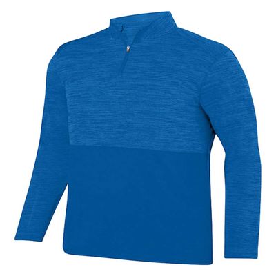 Augusta Sportswear Shadow Tonal Heather 1/4 Zip Pullover XL Royal
