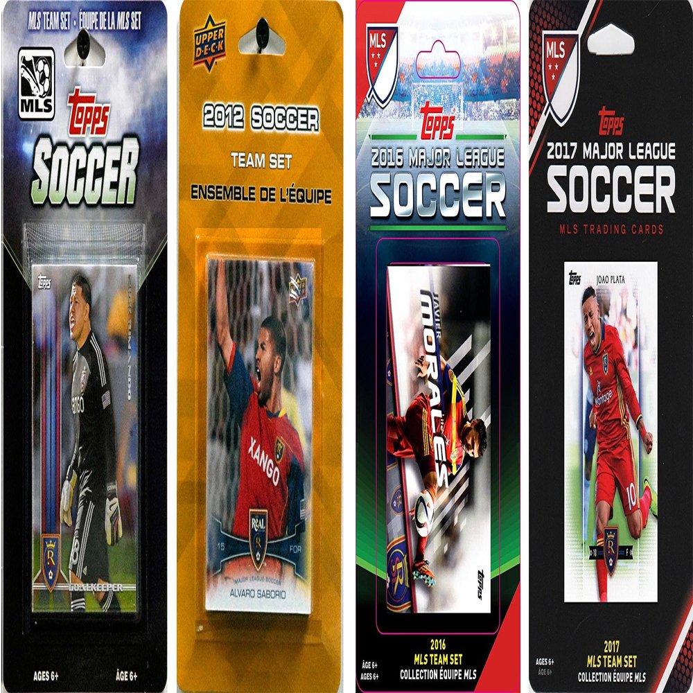 C&I Collectables MLS Real Salt Lake Men's 4 Different Licensed Trading Card Team Sets, White