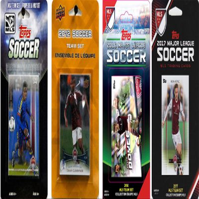 C&I Collectables MLS Colorado Rapids Men's 4 Different Licensed Trading Card Team Sets, White