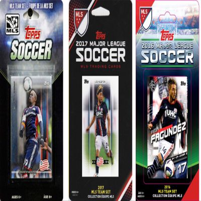 C&I Collectables MLS New England Revolution Men's 4 Different Licensed Trading Card Team Sets, White