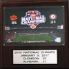 C&I Collectables NCAA Clemson Tigers Men's Football 2015 National Champions Plaque, Brown view 1
