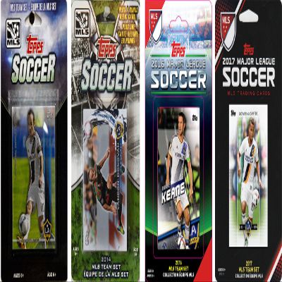 C&I Collectables MLS Los Angeles Galaxy Men's 4 Different Licensed Trading Card Team Sets, White