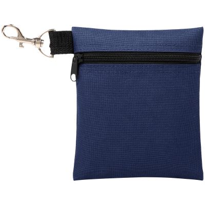 BuyAgain Golf Tee Pouch, 5.62 X 6.87 Inch Professional Zipper Golf Tee/Ball Pouch Bag With Metal Lobster Claw Clip.