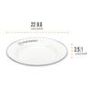 Petromax Enamelware Dinnerware Plates, Traditional Lightweight Enameled Steel Tableware for Kitchen and Camping, 2 Pack for Hot or Cold Food, 8.6 inch, White view 2