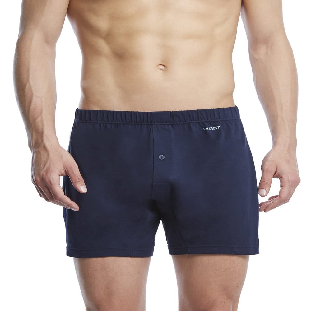 2(X)IST Men's Pima Cotton Knit Boxer Shorts