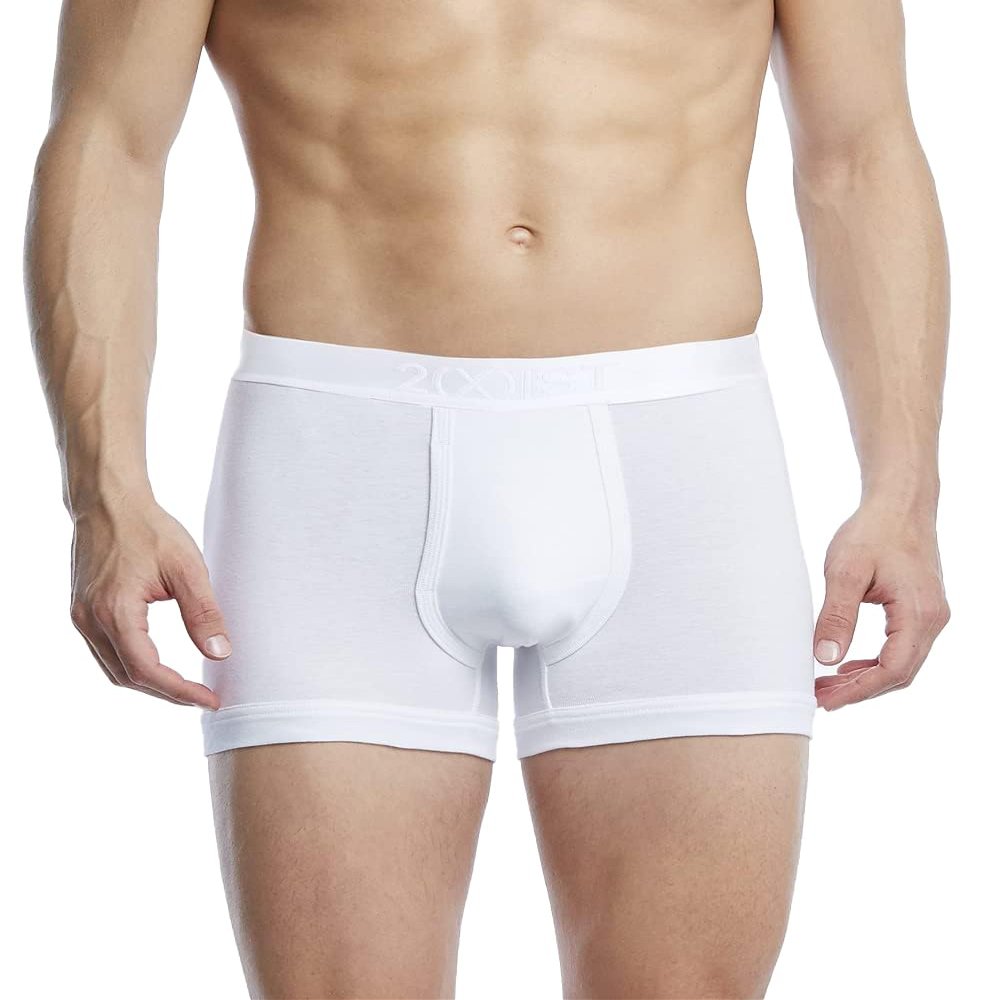 2(X)IST Men's Pima Cotton Boxer Brief White