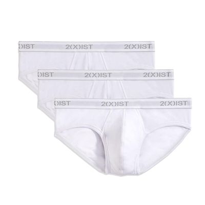 2(X)IST Men's Essential Cotton No Show Brief 3-Pack