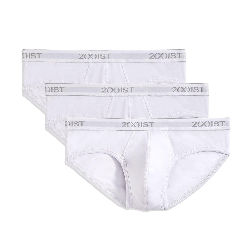 2(X)IST Men's Essential Cotton No Show Brief 3-Pack