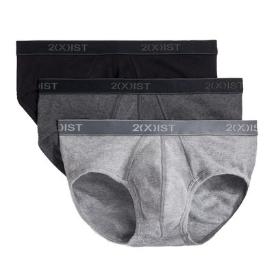 2(X)IST Men's Essential Cotton Contour Pouch Brief 3-Pack