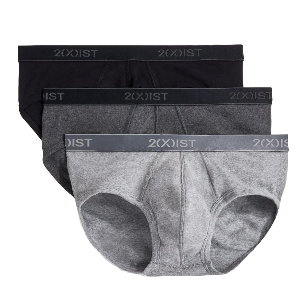 2(X)IST Men's Essential Cotton Contour Pouch Brief 3-Pack