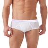 2(X)IST Men's Essential Cotton Fly Front Brief 3-Pack Pure White view 3