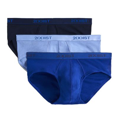 2(X)IST Men's Essential Cotton No Show Brief 3-Pack