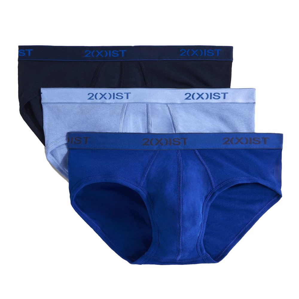 2(X)IST Men's Essential Cotton No Show Brief 3-Pack