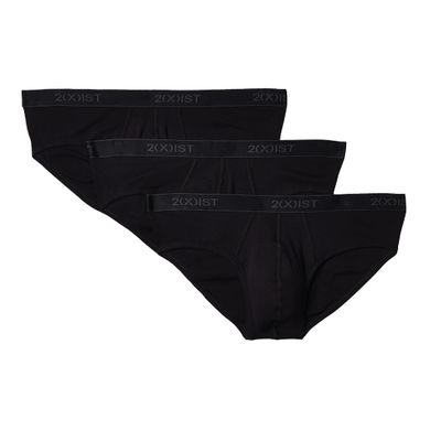 2(X)IST Men's Essential Cotton No Show Brief 3-Pack