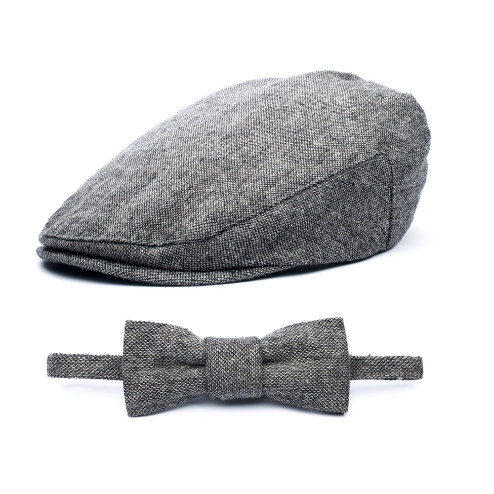 Baby Boy Ring Bearer Pageboy Flat Ivy Newsboy Tweed Golf Cap Hat-(XXS 46 cm)