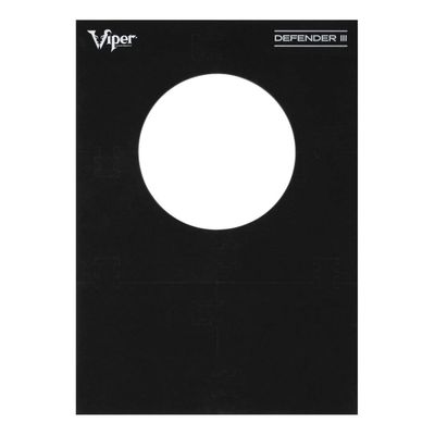 Viper Defender III Extended Length Dartboard Surround Wall Protector, Fits 17.75" and 18" Bristle Dartboards, Compression-Fit Easy Mounting, 45" H x 32" W x 1" Thickness, Black