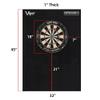 Viper Defender III Extended Length Dartboard Surround Wall Protector, Fits 17.75" and 18" Bristle Dartboards, Compression-Fit Easy Mounting, 45" H x 32" W x 1" Thickness, Black view 3