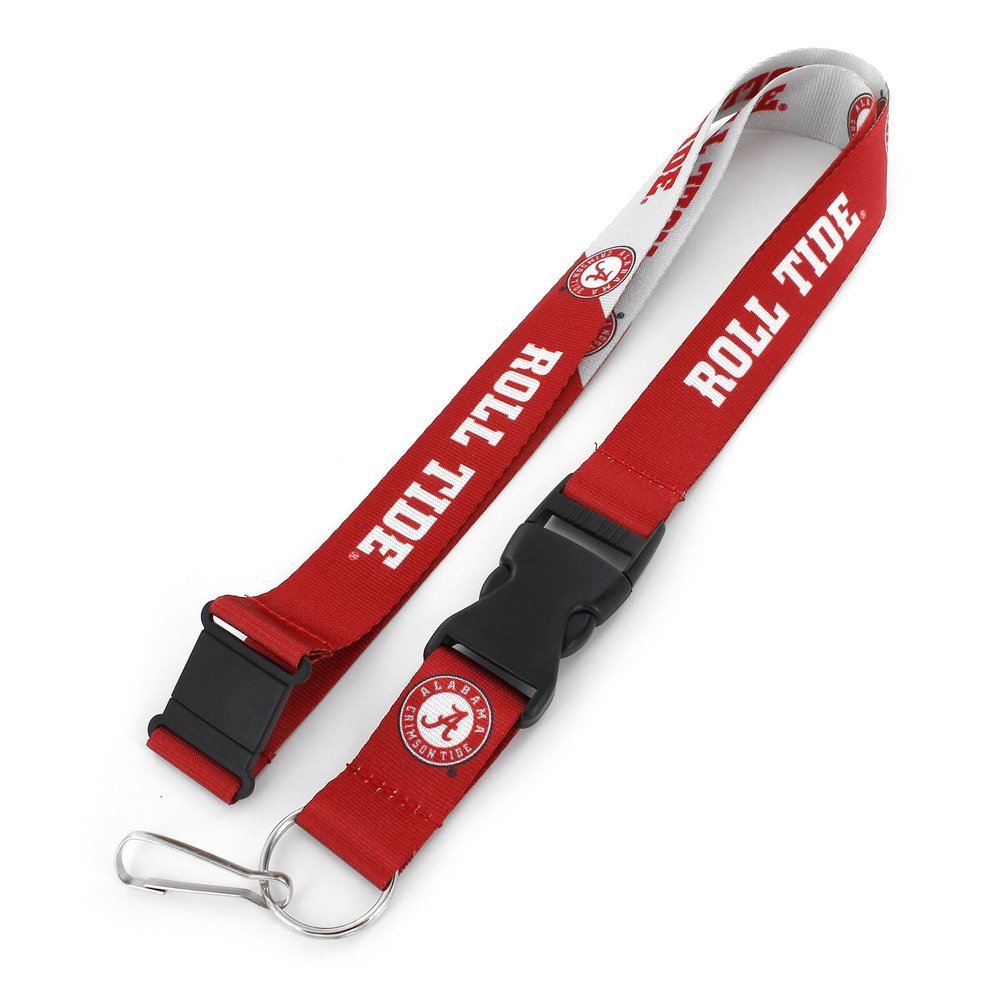 Aminco NCAA Alabama Crimson Tide Slogan Lanyard, red, 22"""