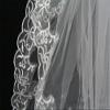 2 Tiers Elegant Wedding Bridal Lace Veil with Simple Design 150CM Ivory White Color view 3
