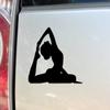 Nashville Decals Yoga Pigeon Pose Vinyl Decal Laptop Car Truck Bumper Window Sticker, 5.5" x 4.5", Black view 1